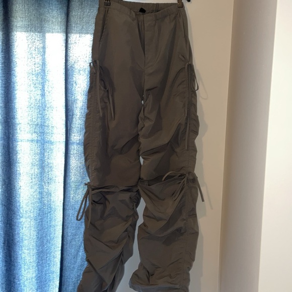 Baggy Parachute Pants for Women Low Waist Ruched Cargo Pants - Picture 8 of 9